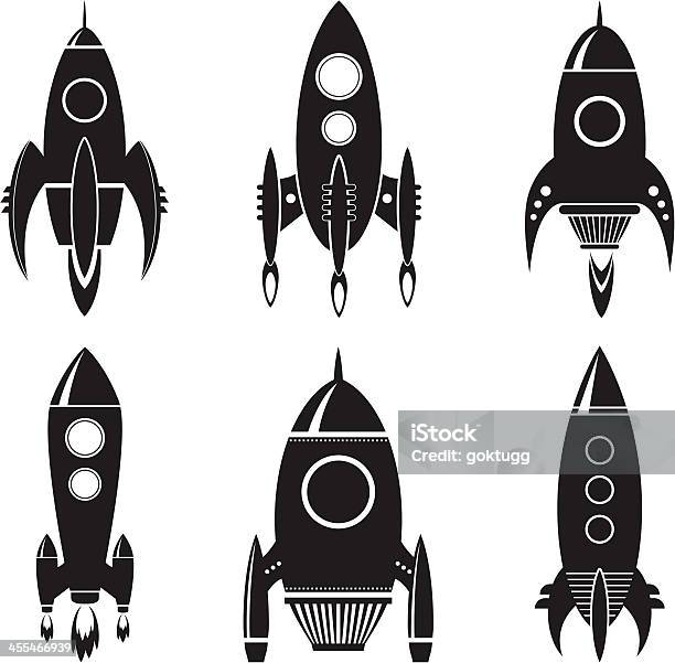 Space Rocket Stock Vektor Art und mehr Bilder von Rakete - Rakete, Schwarzweiß-Bild, Kontur