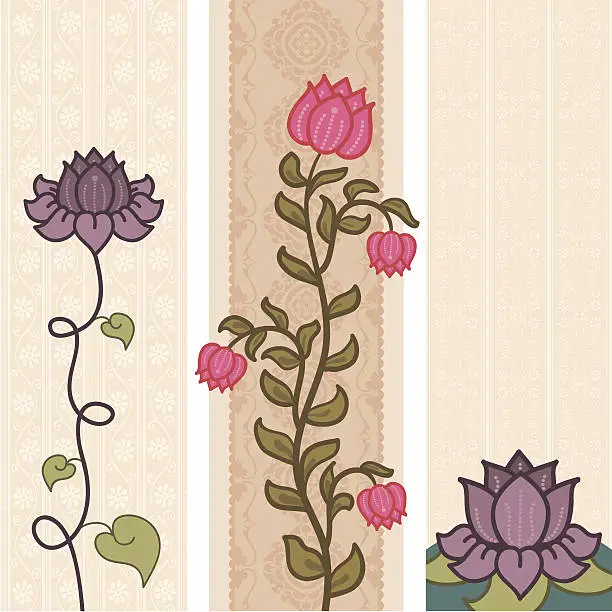 Vector illustration of Fresh Air Lotus Banners