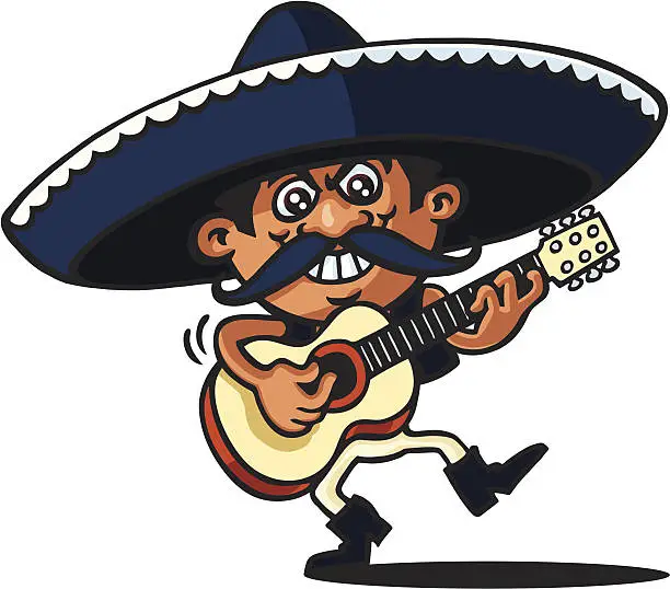 Vector illustration of Mexican Singer