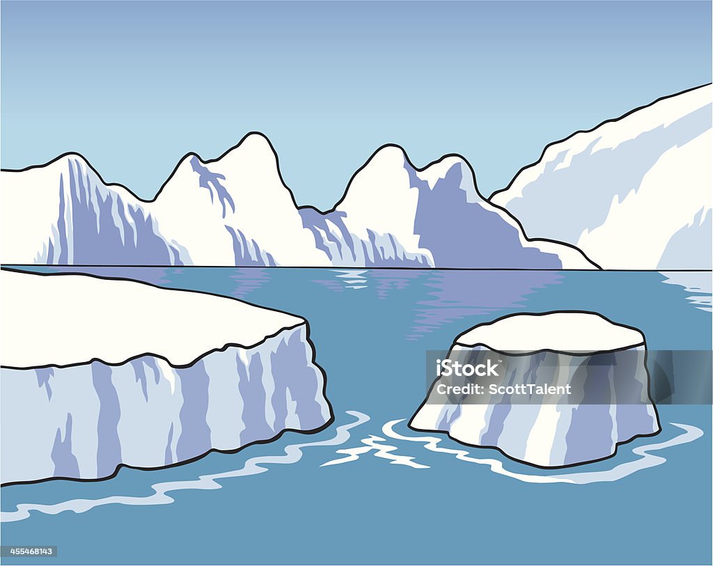 South Südpol - Lizenzfrei Eisberg - Eisgebilde Vektorgrafik