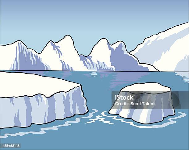 Pólo Sul - Arte vetorial de stock e mais imagens de Icebergue - Formação de gelo - Icebergue - Formação de gelo, Acidente Natural, Alterações climáticas