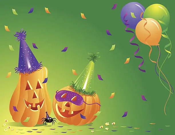 Vector illustration of Halloween Party
