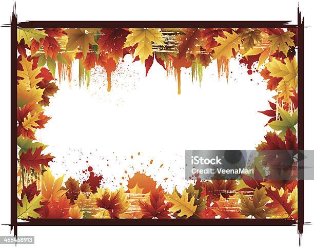 Fall Top Frame Fall Background Frame Stock Illustration - Download Image Now - Autumn ...