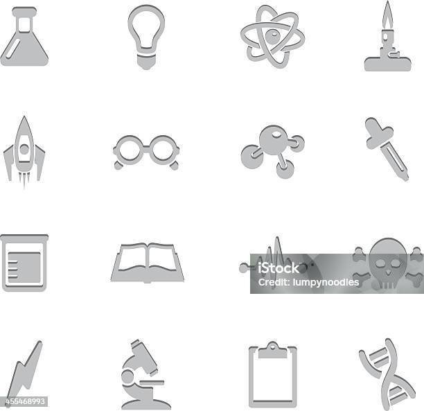 Ícones De Ciência Impressão - Arte vetorial de stock e mais imagens de Aprender - Aprender, Artigo de Vidro de Laboratório, Astronomia