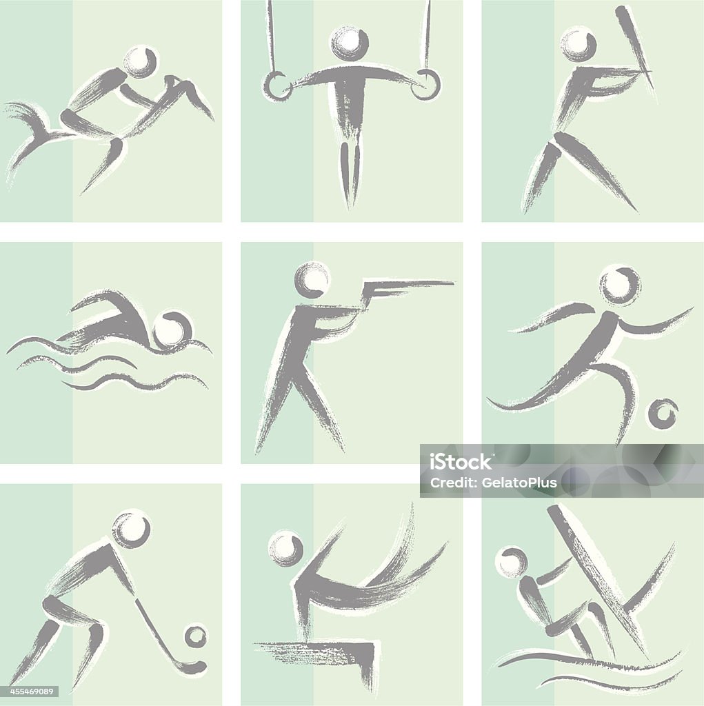 Set di icone di sport - arte vettoriale royalty-free di Allenamento