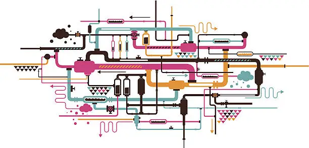 Vector illustration of piping