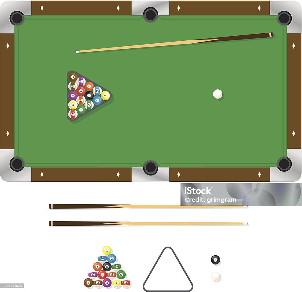 Pool Table Graphoc Pool Table Stock Illustration - Download Image Now - Pool Table, Cut ...