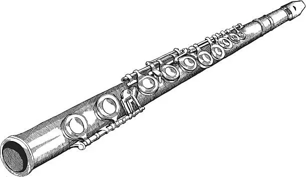 Vector illustration of Flute