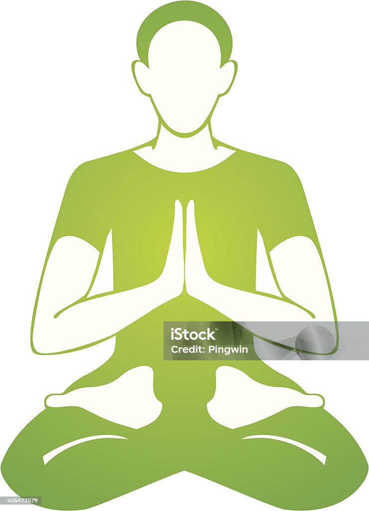 Doing yoga Man in a lotus position  Activity stock vector