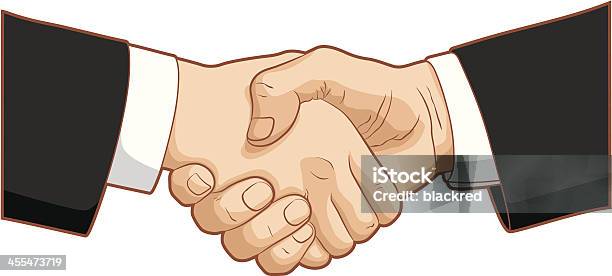 Di Affari Handshake - Immagini vettoriali stock e altre immagini di Stringersi la mano - Stringersi la mano, Line Art, Penombra