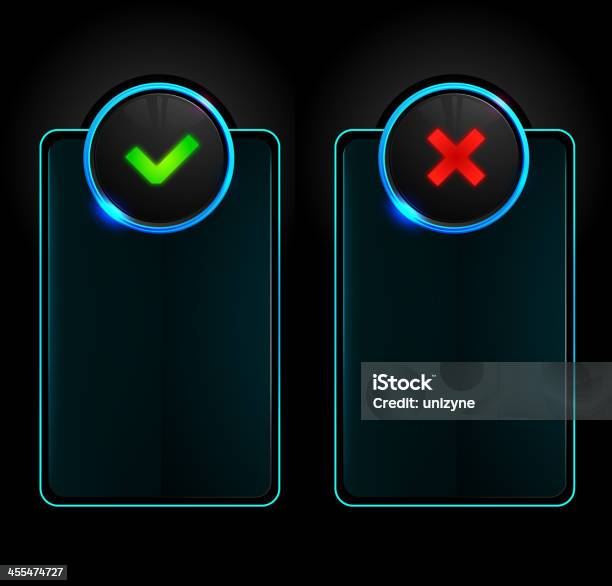 Correct And Wrong Button With List Panel Stock Illustration - Download ...