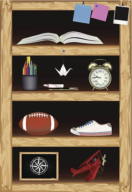 Vector illustration of School Closet