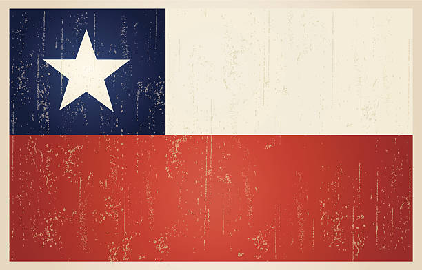 Chilean grunge vintage flag Chilean flag in grunge and vintage style. flag of chile stock illustrations