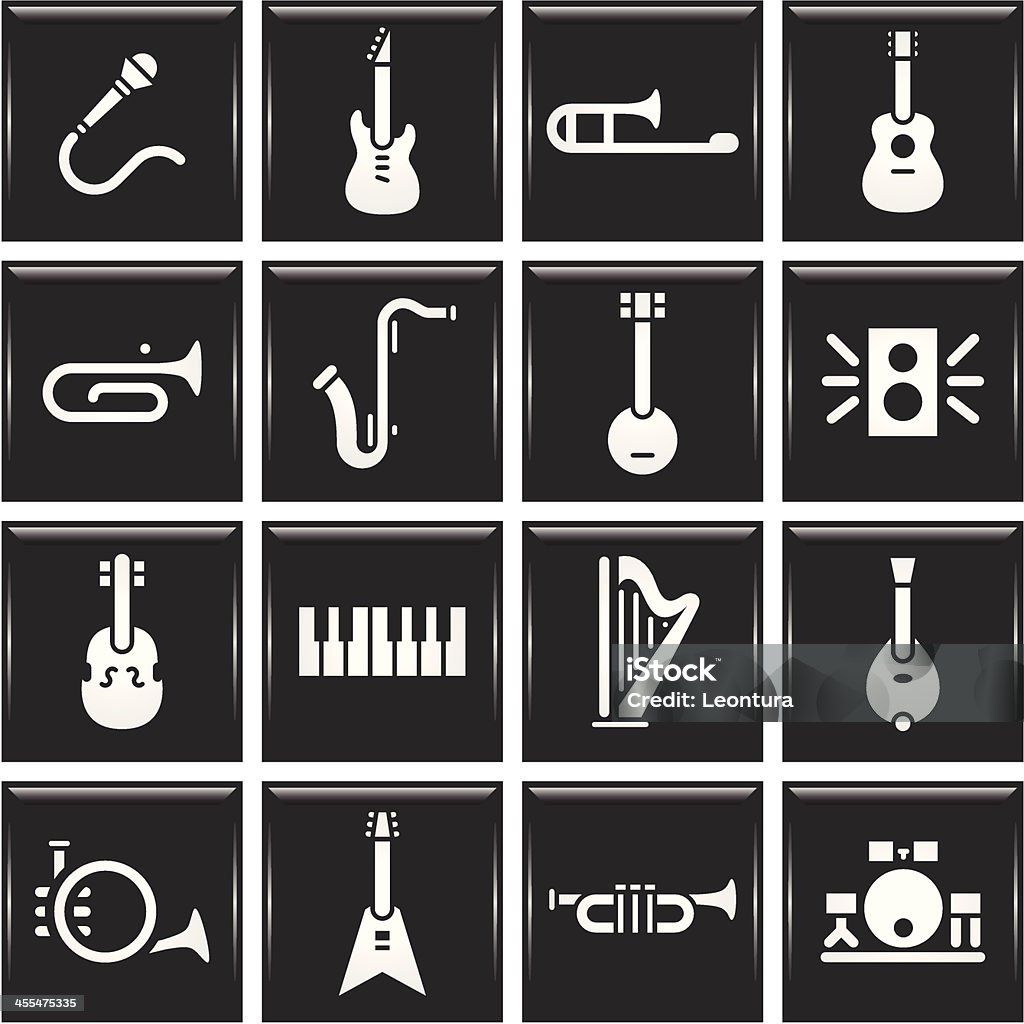 Iconos de instrumento - arte vectorial de Música clásica libre de derechos