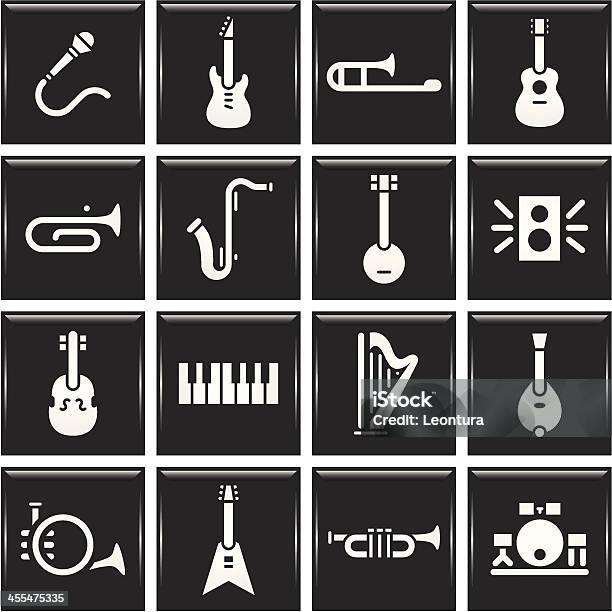 Ilustración de Iconos De Instrumento y más Vectores Libres de Derechos de Música clásica - Música clásica, Música rock, Vector