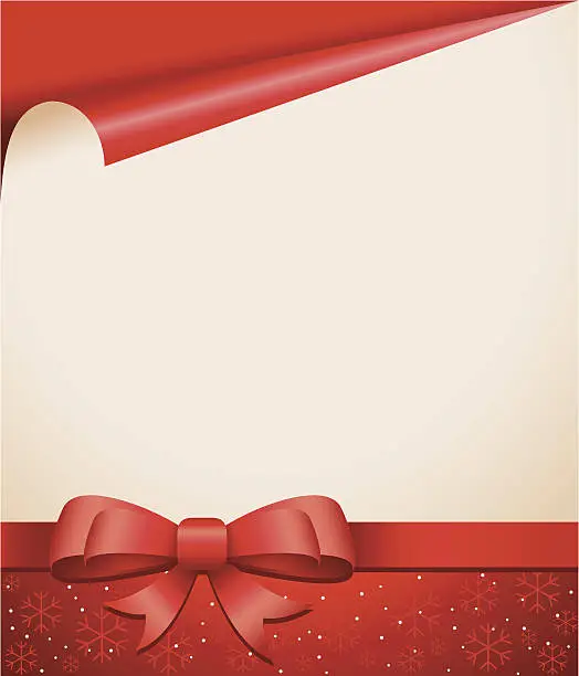 Vector illustration of Christmas Background with Bow