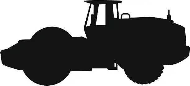 Vector illustration of Steamroller