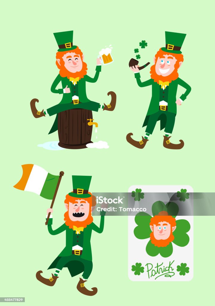 Saint Patricks Leprechaun-Kobold - Lizenzfrei Biegung Vektorgrafik