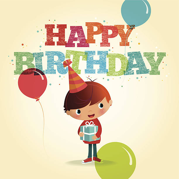 Birthday boy vector art illustration