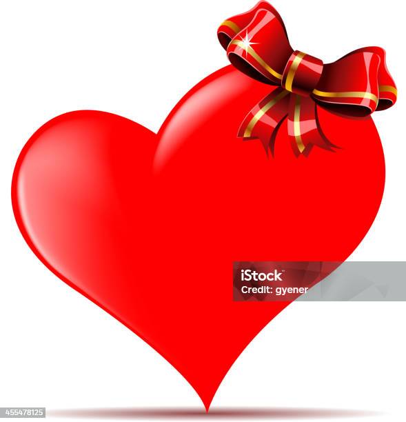 Regalo A Forma Di Cuore - Immagini vettoriali stock e altre immagini di Amore - Amore, Copy Space, Decorazione festiva