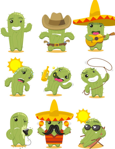 ilustraciones, imágenes clip art, dibujos animados e iconos de stock de cactus de - barb horse