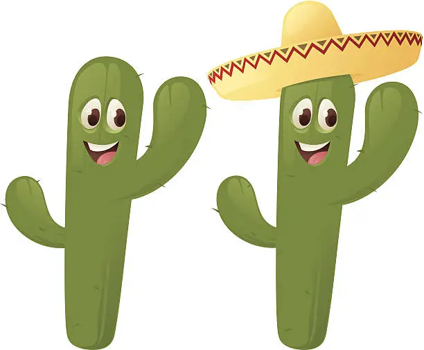 Vector illustration of Cactus Character