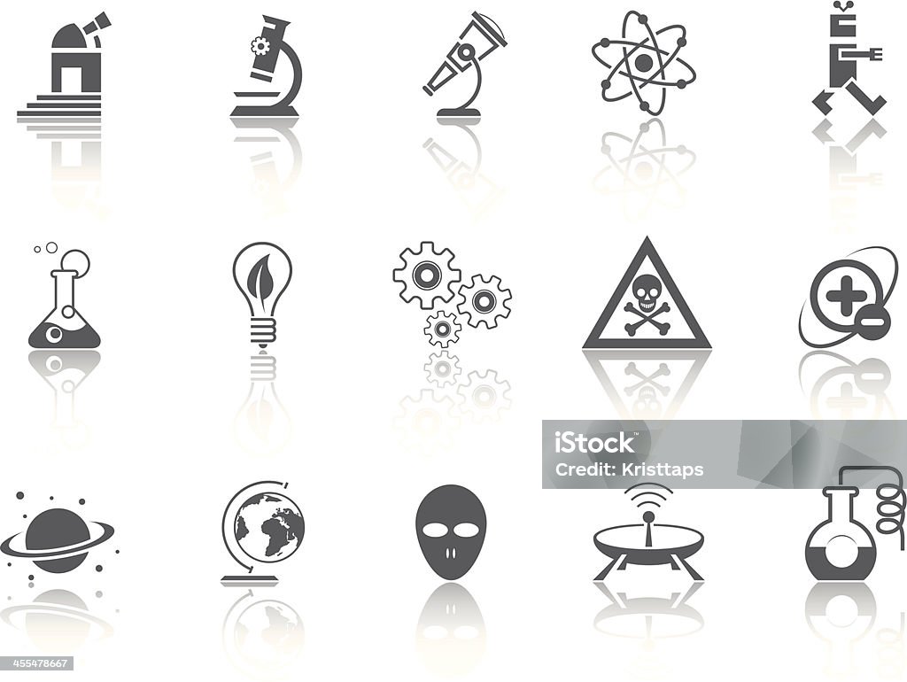 Simple SERIES – Science - clipart vectoriel de Ampoule électrique libre de droits