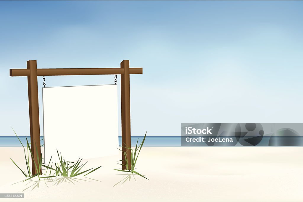 Пляж уведомления Совета - Векторная графика Пляж роялти-фри