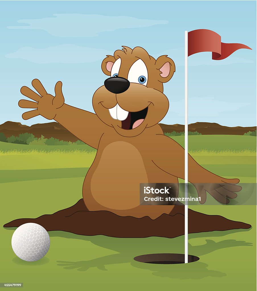 Balle de Golf et Gopher - clipart vectoriel de Jeu libre de droits