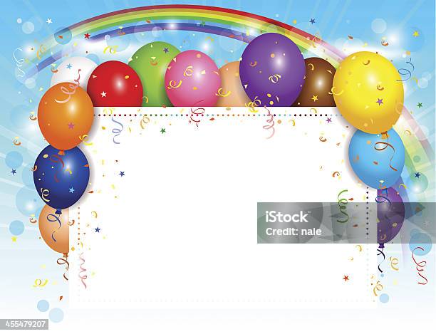 Fond De Ballons Vecteurs libres de droits et plus d'images vectorielles de Anniversaire - Anniversaire, Bordure, Invitation