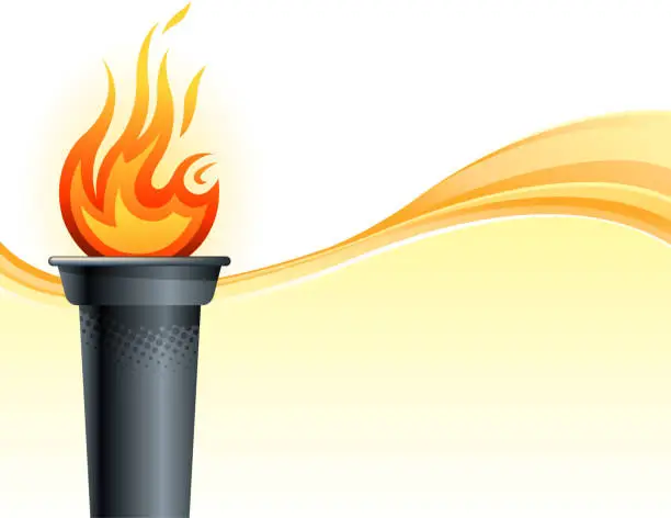 Vector illustration of . torch backround