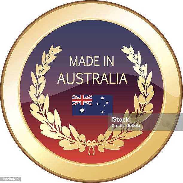 In Australien Golden Shield Stock Vektor Art und mehr Bilder von Abzeichen - Abzeichen, Australien, Australische Flagge