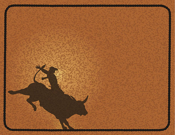 illustrazioni stock, clip art, cartoni animati e icone di tendenza di cowboy da rodeo cowboy - rodeo bull bull riding cowboy