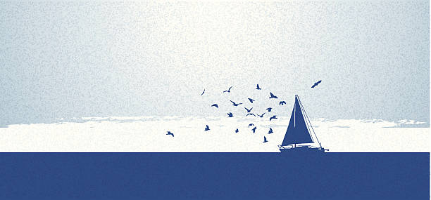 Sailboat Layered illustration of sailboat. Eps10 with transparencies. Easy to edit. sailing stock illustrations