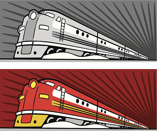Dual Illustrations Of Speeding Diesel Trains Stock Illustration - Download  Image Now - Train - Vehicle, Retro Style, Old-fashioned - iStock