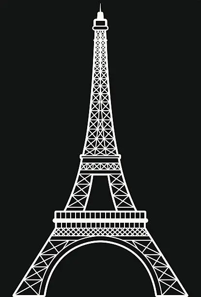 Vector illustration of Eiffel Tower vector