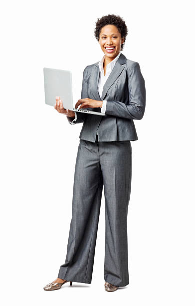 istock Businesswoman Using a Laptop - Isolated 455572255