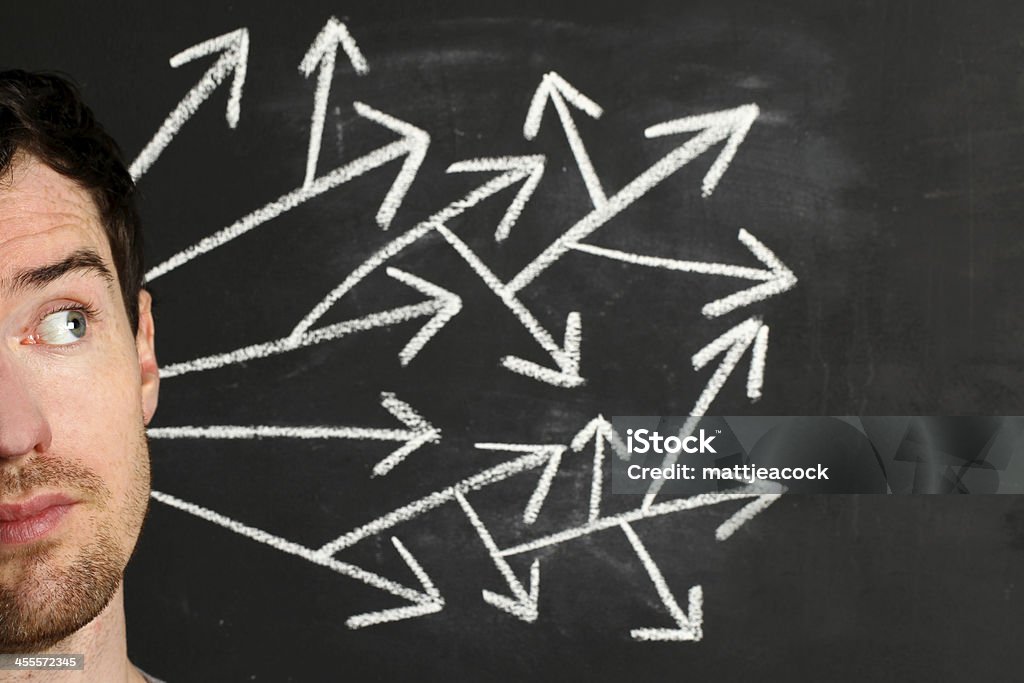 Toma de decisiones - Foto de stock de Pizarra - Medios visuales libre de derechos