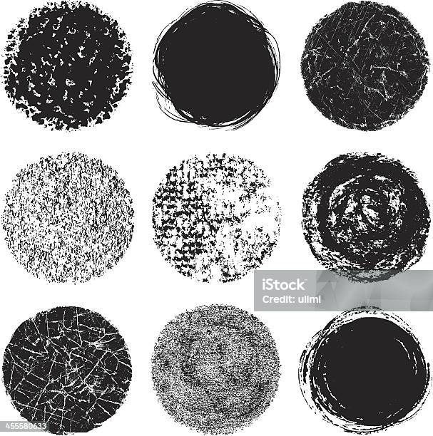 Vector Illustration Of Round Design Elements Stock Illustration - Download Image Now - Circle, Textured, Torn