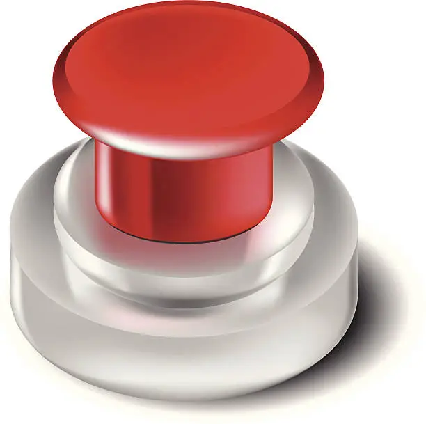 Vector illustration of Push Button