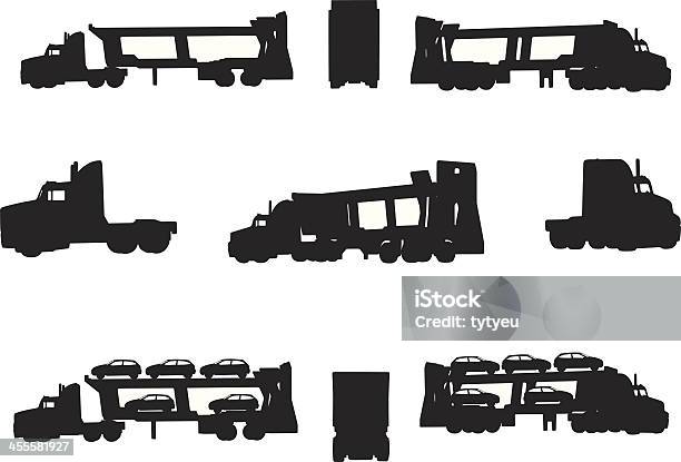 Vetores de Formas De Caminhão e mais imagens de Caminhão - Caminhão, Perfil - Vista Lateral, Trailer de Carro