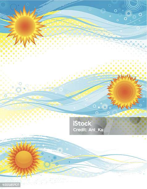 Ilustración de Banners De Verano Con El Sol y más Vectores Libres de Derechos de Abstracto - Abstracto, Agua, Agua potable