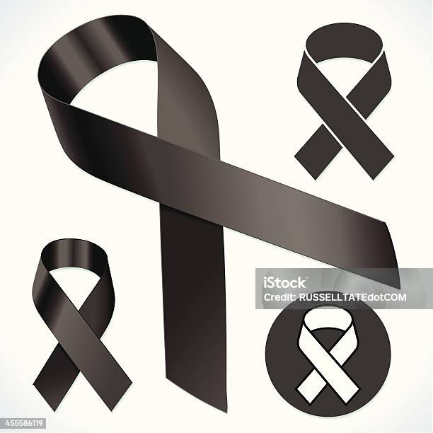 Standard Black Ribbon Stock Illustration - Download Image Now - Ribbon - Sewing Item, Folded, Grief