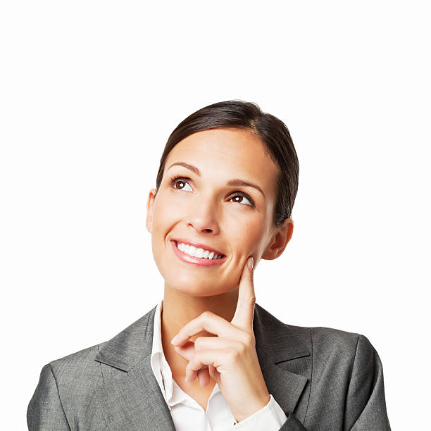 istock Businesswoman in Thought - Isolated 455586231