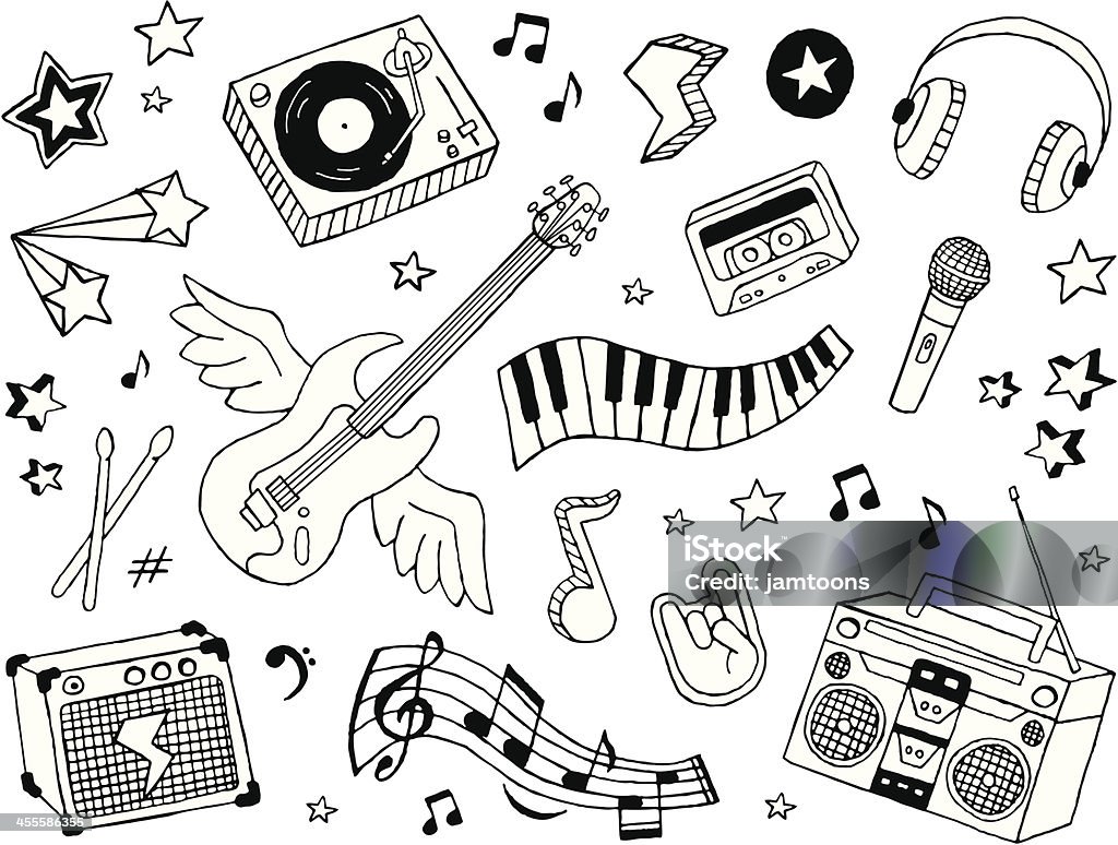 Music Doodles A collection of music-themed doodles. Music stock vector