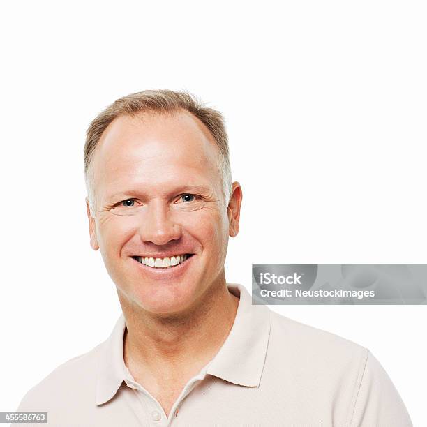 Foto de Retrato De Homem Em Uma Camisa Poloisolado e mais fotos de stock de Homens - Homens, Camisa Pólo, Fundo Branco