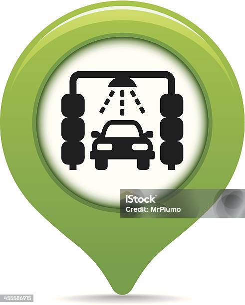 Car Wash Map Pointer Stock Illustration - Download Image Now - Map Pin Icon, Automatic, Car Wash