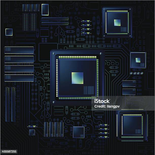 회로 기판 CPU에 대한 스톡 벡터 아트 및 기타 이미지 - CPU, 컴퓨터 칩, 데스크탑 컴퓨터
