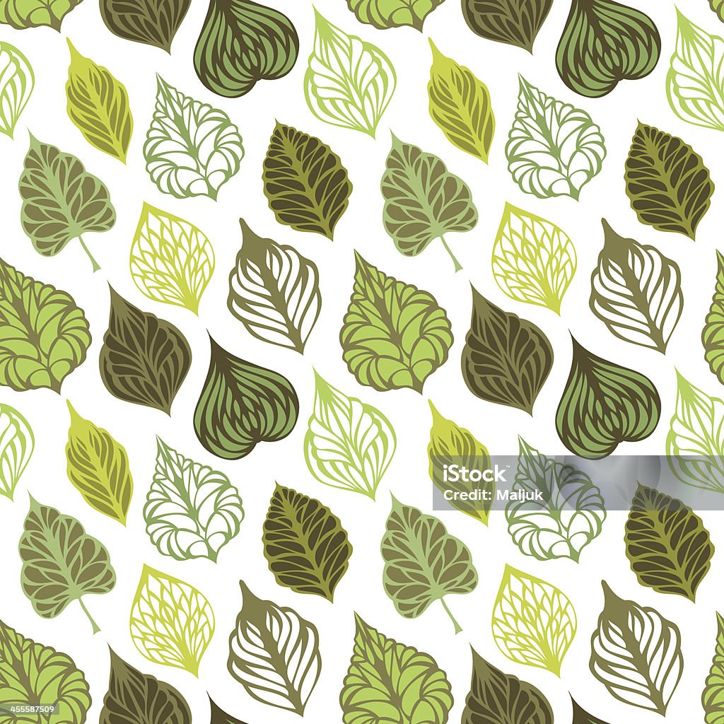 Seamless pattern di foglie - arte vettoriale royalty-free di Ambiente