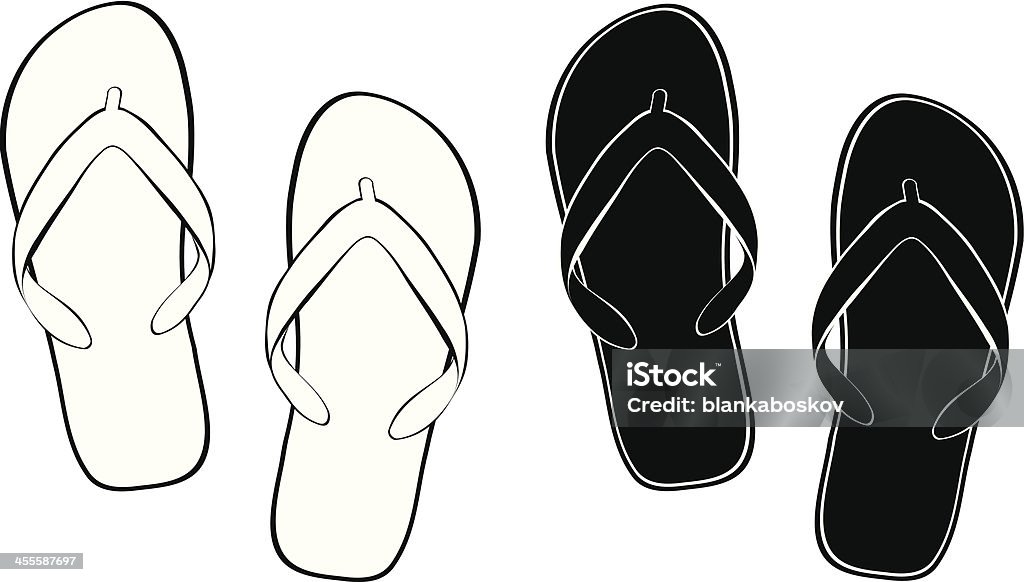 Contour Flip Flops - arte vectorial de Chancleta libre de derechos